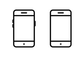 Mobile phone, cellphone icon in line style. Smartphone, gadget sign symbol vector