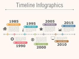 Timeline infographics design template with line made from circles vector