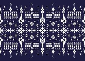 ethnic fabric seamless pattern, blue and white style, design for cloth, carpet, batik, wallpaper, wrapping vector