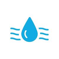 illustration flat design water drop, water source symbol. vector