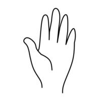 A hand is shown with a finger up vector