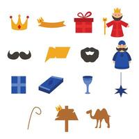 Epiphany Day Flat Icons. Easy To Edit. EPS 10 vector