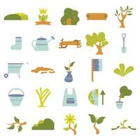 Arbor Day Flat Icons. Easy To Edit. EPS 10 vector