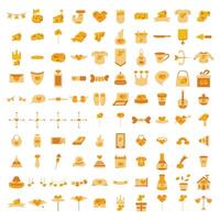 Cheese Lovers Day Flat Icons. Easy To Edit. EPS 10 vector