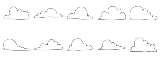 Simple Cloud Line Element Design. Easy To Edit. EPS 10 vector