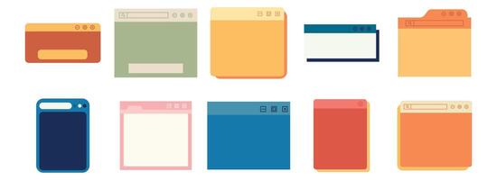 Vintage Window Tab Element Design. Easy To Edit. EPS 10 vector