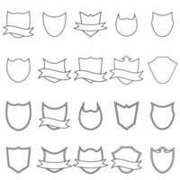 Cyber Monday Shield Line Icons. Easy To Edit. EPS 10 vector