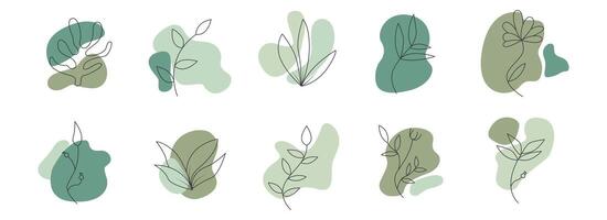 Abstract Blob With Leaf Element Design. Easy To Edit. EPS 10 vector