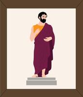 Statue of an ancient philosopher vector