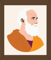 A portrait of plato vector