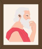 A man with a beard and a red shirt vector