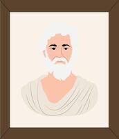 A portrait of the ancient greek philosopher, plato vector