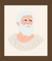 A portrait of the ancient philosopher plato vector