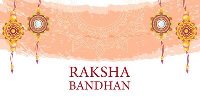 raksha bandhan horizontal banner illustration in flat design vector