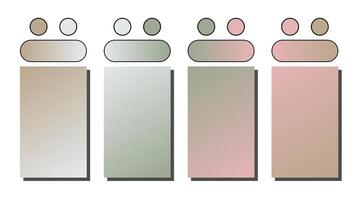 Set of gradient background. Cover set design with Nude, Misty Blue, Sage Green, Rosewater color. Beautiful abstract gradient for covers, wallpapers, branding, business cards illustration vector