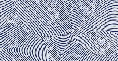 Hand drawn brush lines abstract overlapping circle shapes pattern in white and blue, Japanese and ethnic wood carving, basketry texture background, simple graphic for textile, carpet, decoration vector