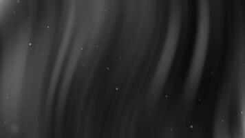 black and white curtains background with smooth flowing waves and scattered glowing particles video