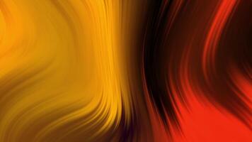 Vibrant abstract background with flowing gradient waves in warm hues of yellow, orange, and deep brown video