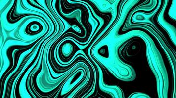 fluid background with wavy turquoise and black patterns resembling liquid marble or topographic lines video