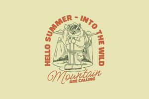 Summer adventure graphic design vector