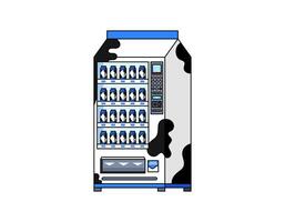 Milk vending machine with cow design vector