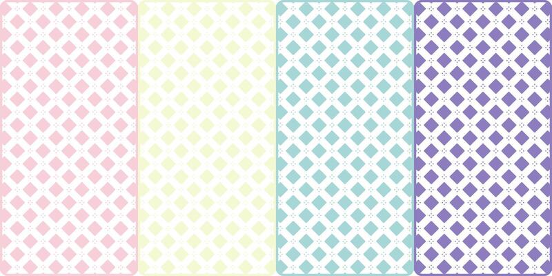 unique pattern of simple rhombus with four colorful pastel style