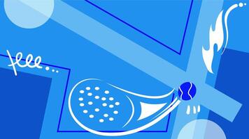 Abstract geomatric background with padel Brush drawing. Modern futuristic sport concept. Suit for presentation, website, cover, poster, banner, brochure, header, website with dark background. vector
