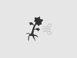 suggesting a concept related to environmental impact or a natural disaster affecting flora vector