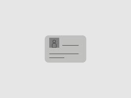 a generic rectangular card with lines for text and a silhouette of a person vector