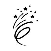 Minimal Firework Explosion Icon with Stars vector