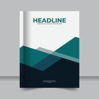 Minimalist Annual Report Cover in Geometric Layout, Annual Report Cover with Sleek Geometric Design for Business. vector