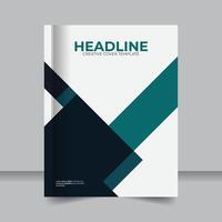 Professional Business Report Book Cover Layout Design, Geometric Design Template for Annual Business Reports. vector