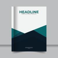 Modern Geometric Business Annual Report Cover Design, Corporate Annual Report Cover with Abstract Geometric Elements. vector