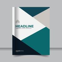 Company Report Cover Design with Abstract Geometry, Professional Report Template with Geometric Shapes. vector