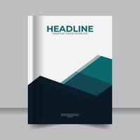 Annual Report Cover Design with Stylish Geometric Motif, Modern Business Portfolio or Report Cover with Abstract Shapes. vector