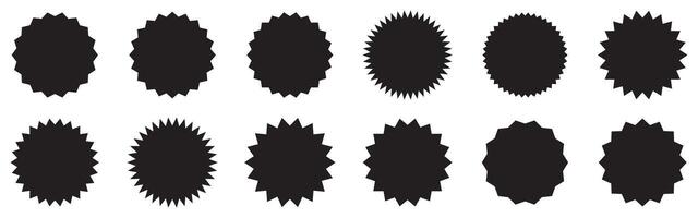 Set of starburst, sunburst badges. Best for sale sticker, price tag, quality mark. Discount and Sale Burst Badges. vector