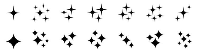 Twinkling Stars and Sparkle Icons vector