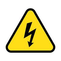 High voltage sign with lightning. High voltage icon. Alert, hazard and danger, caution electrical sign. vector