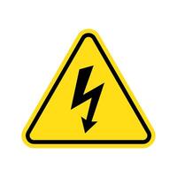 High voltage sign with lightning. High voltage icon. vector