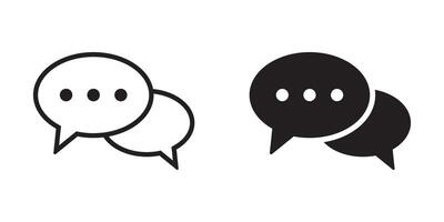 Chat icons. Talk speech bubble icon. vector