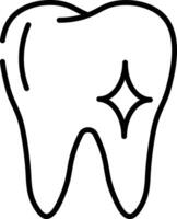 Made in UK Hygiene is key to a sparkling smile with this tooth icon outline style. vector
