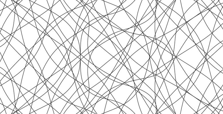 Abstract line doodle pattern white background