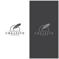 a creative logo design with feather feather feather feather feather feather feather feather feather feather feather feather feather feather vector