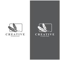 creative logo design with feather feather feather feather feather feather feather feather feather feather feather feather feather feather vector