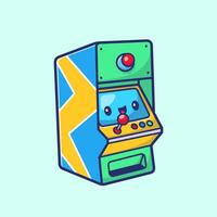 Cute Arcade Machine Game Cartoon vector