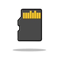 Compact SD Memory Card for Digital Data Storage Illustration vector