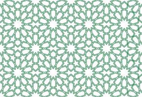 Seamless pattern of geometric islamic background. Geometric outline texture on white background. Beautiful middle eastern decoration for element design vector