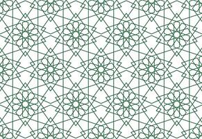 Seamless pattern of geometric Islamic background. Geometric outline texture. Beautiful middle eastern pattern for design element. vector
