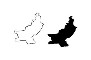 Pakistan detailed outline and filled map, suitable for educational materials, travel guides, presentations, and geographic studies on Pakistans terrain. vector