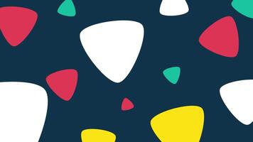 Eye catching colorful abstract shapes background. Floating gracefully on a dark background reminiscent of contemporary design and visual harmony. video